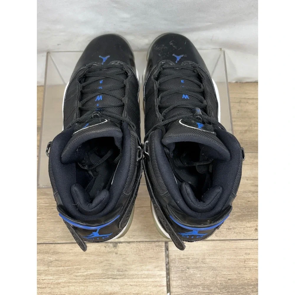 Air Jordan 6 Rings Men's‎ Basketball Shoes Black Blue Size 10.5